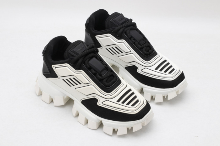 PRAD WHITE BLACK SNEAKERS