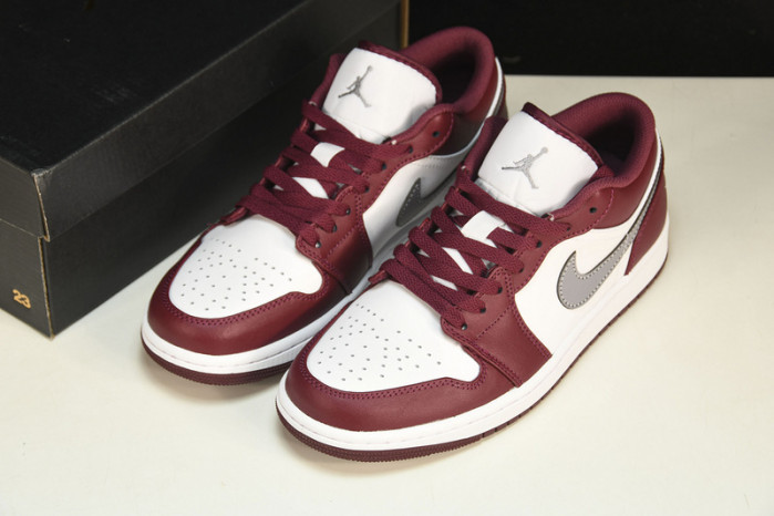 jordan 1 low white bordeaux 553558-615